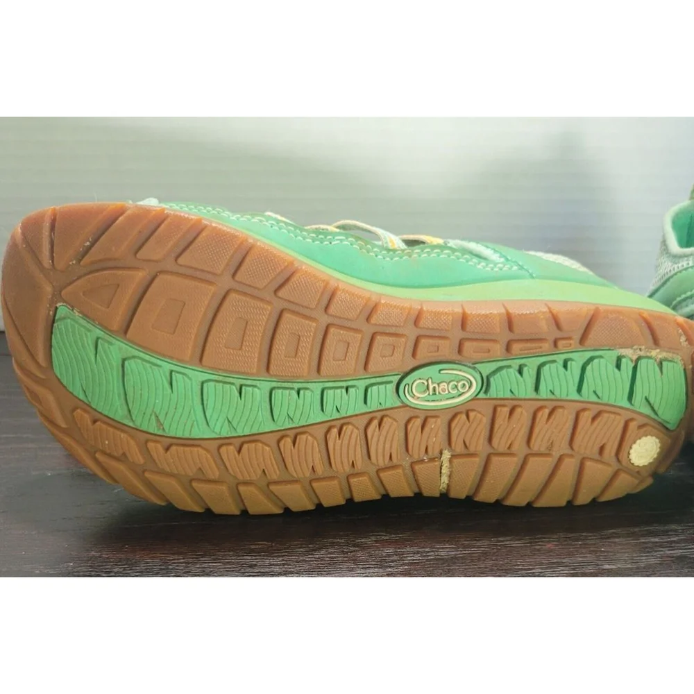 Chaco Outcross Mesh Comfort Slip On Water Shoes Kids Junior 5 Green Orange
